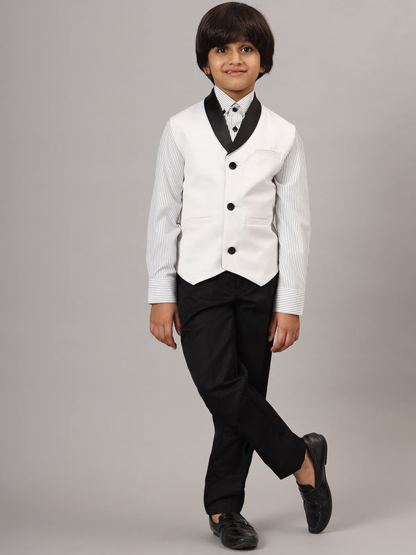 Kids 3 Piece Waistcoat, Shirt And Trousers Set