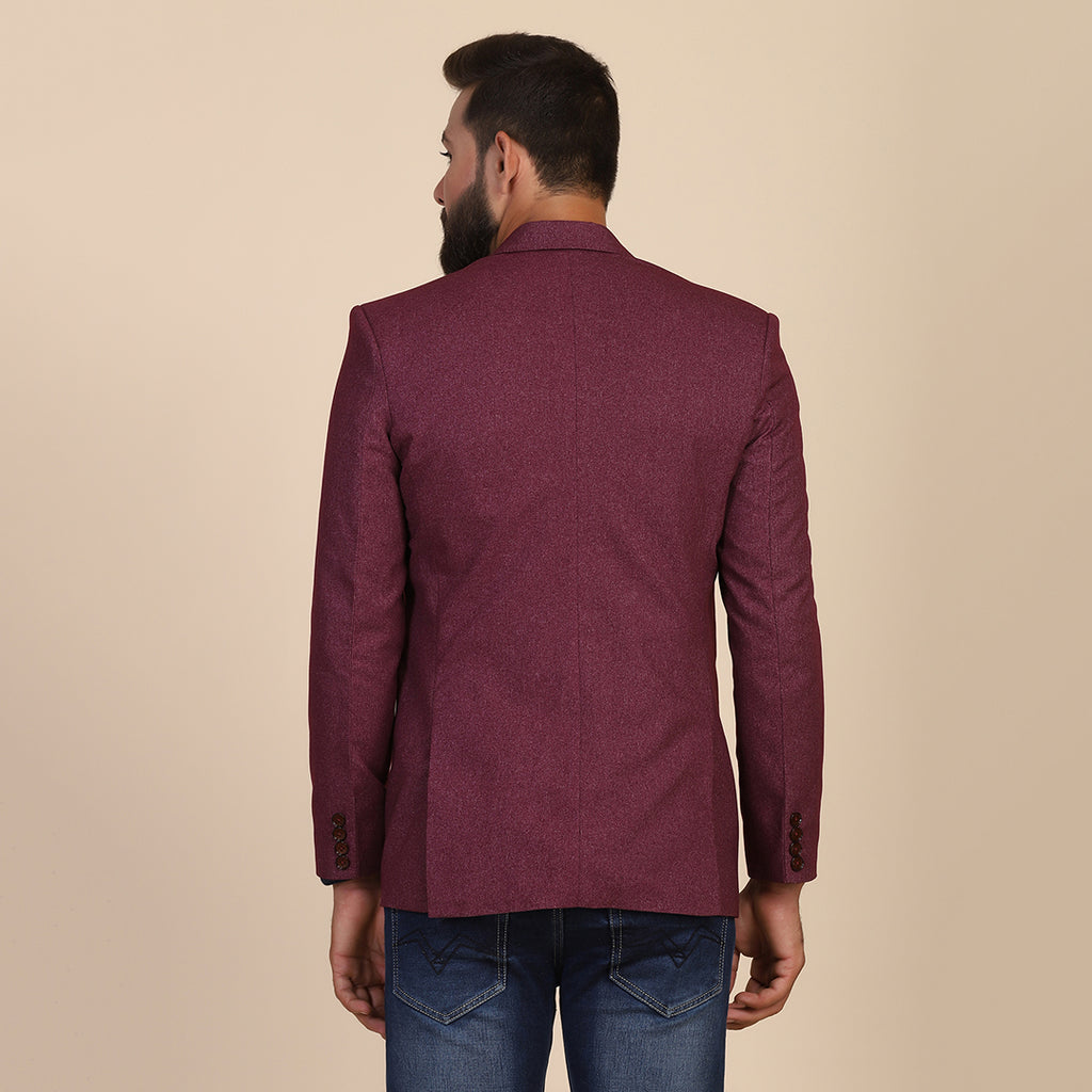 Maroon hot sale suede blazer